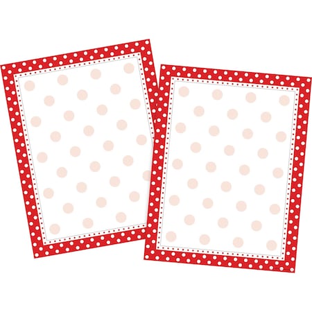 Barker Creek Red & White Dot Computer Paper, 100 sheets/Package 3608